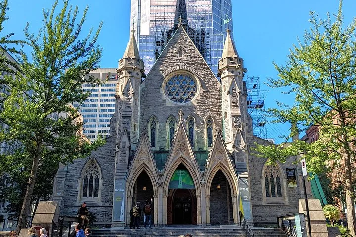 Exterior view of Christ Church Cathedral in Montreal